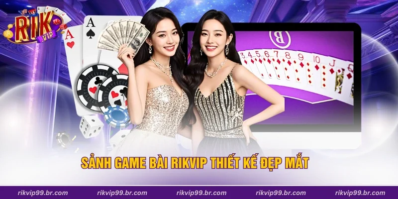 Sảnh game bài Rikvip thiết kế đẹp mắt